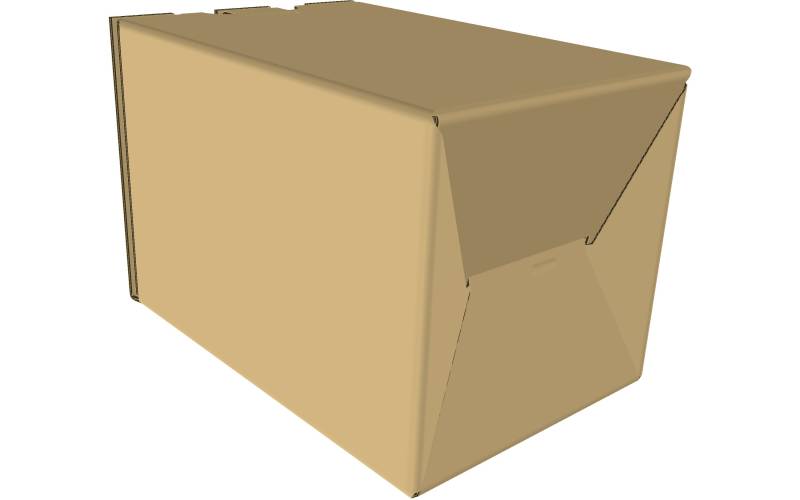 Verrouillé, le fond semi-automatique assure stabilité et robustesse à l'emballage