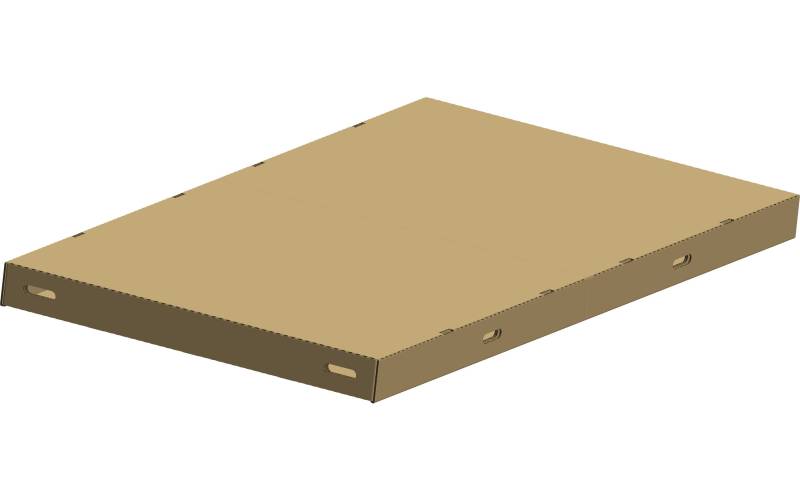 Un emballage grand format en carton ondulé pensé pour faciliter le conditionnement et assurer une bonne protection de la table
