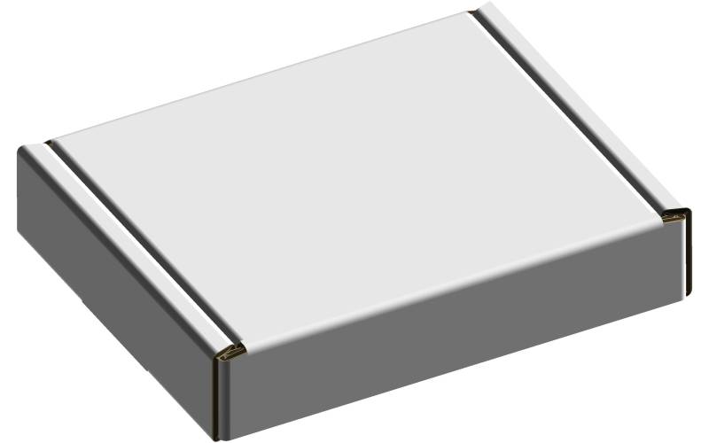 Une boite en carton ondulé blanc pour mettre en avant l'impression souhaitée par notre client