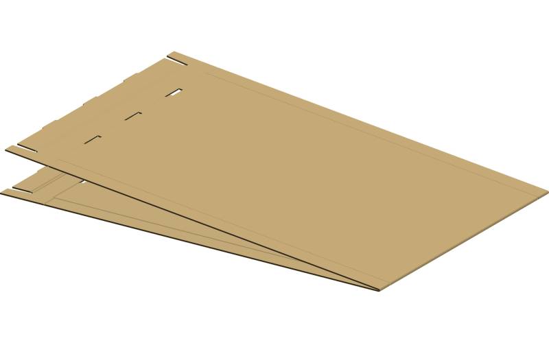 Un fond découpé livré plié en deux pour une palettisation et un transport optimisés près de Valence