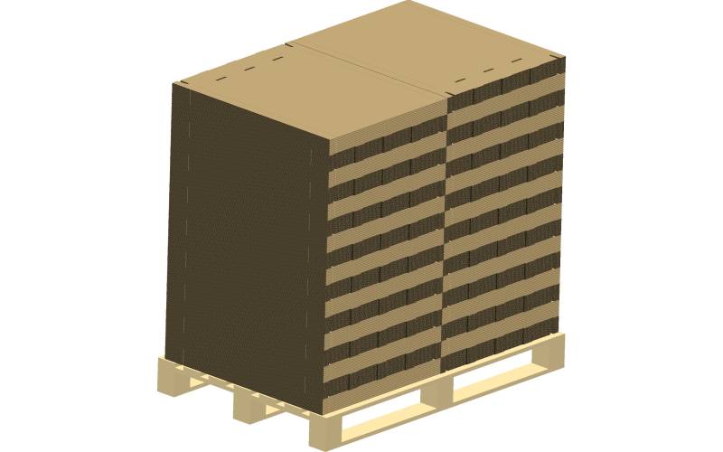 Une palettisation stable, un transport optimisé et une manutention facilitée