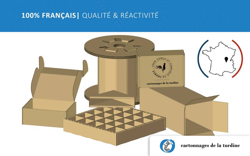 Vos emballages en carton ondulé sur mesure, 100% fabriqués en France près de Roanne