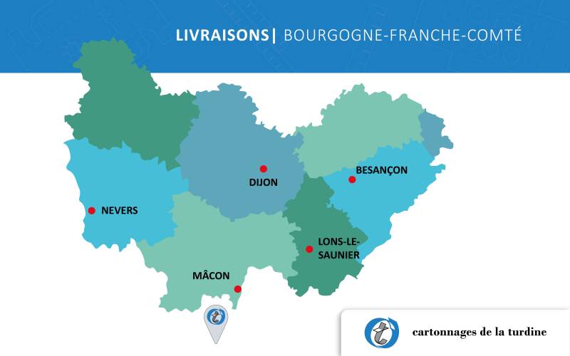 Livraison d’emballages sur mesure en carton pour les industriels en Bourgogne-Franche-Comté