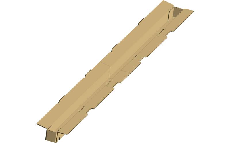 Réalisation d'une boite découpée grand format pour un luminaire de 2.5m de long